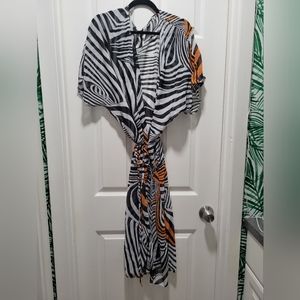 Sheer kimono style cover up